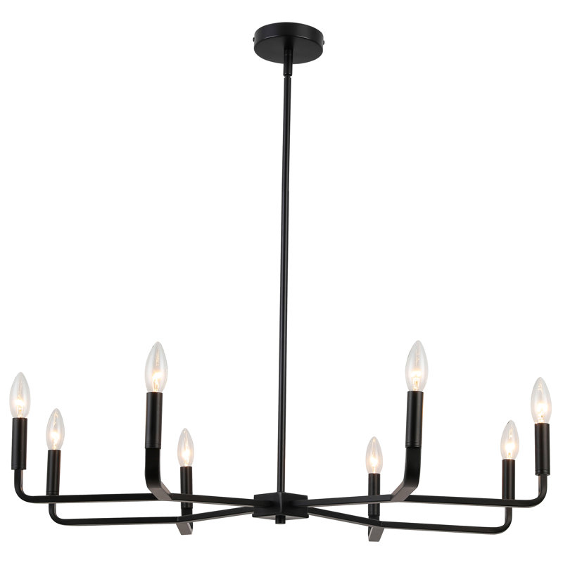 Arkady 8 - Light Dimmable Empire Chandelier, Matte Black