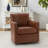 Tessler Leather Swivel Club Chair-1082113877