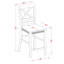 Ensemble de comptoir de cuisine 5 pièces comprenant une table de salle à manger ronde avec piédestal et 4 chaises de salle à manger, acajou-217726955-172578310