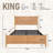 Boho Solid Wood Hand-woven PE Rattan Bed-1069235960
