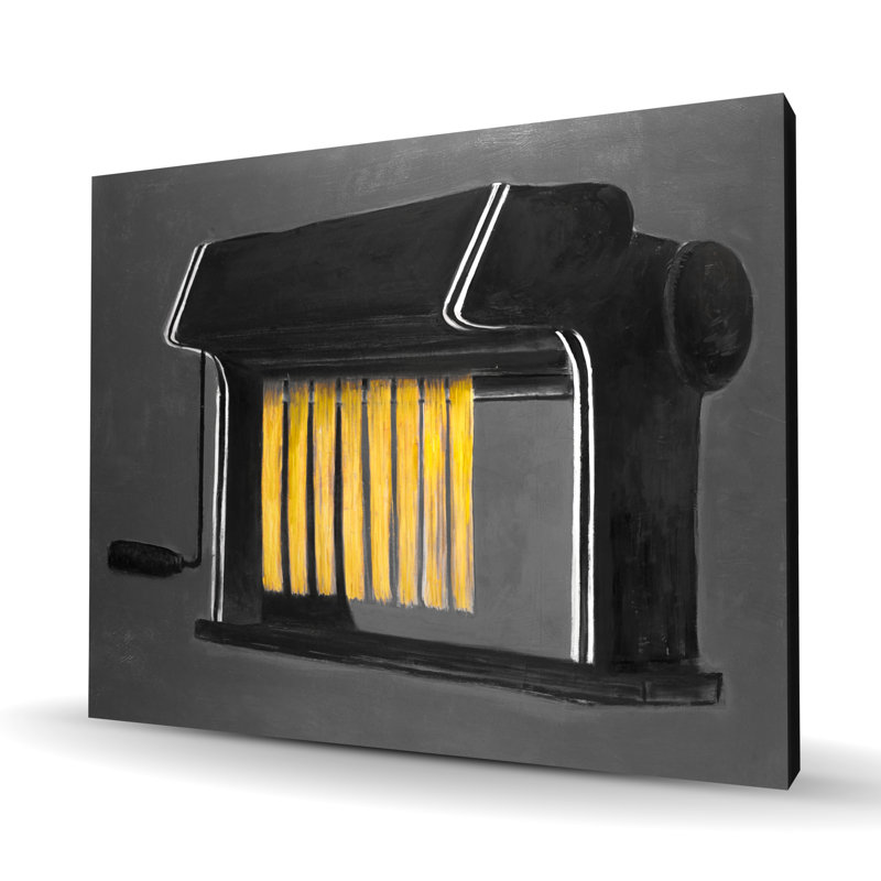Fresh Pasta Machine - Black Kitchen Canvas for Home Decor