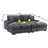 Modular Sectional Sofa, 4 Seater Oversized Sectional Sofa, With 2 Ottoman Bench And 2 Pillows, Modular Sectionals Sofa Couch For Living Room-283272553