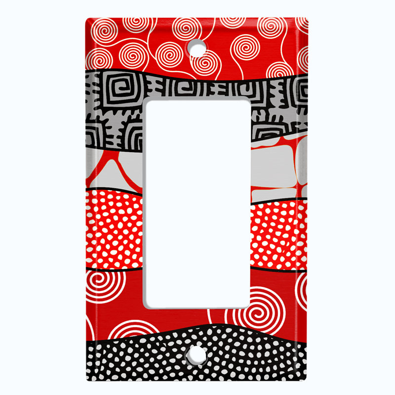 Patterned 1 - Gang Toggle Light Switch Standard Wall Plate