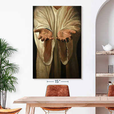 «Jesus Hands», reproduction sur toile