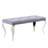 Genuta Grey Velvet Bench with Metal Legs-137548309