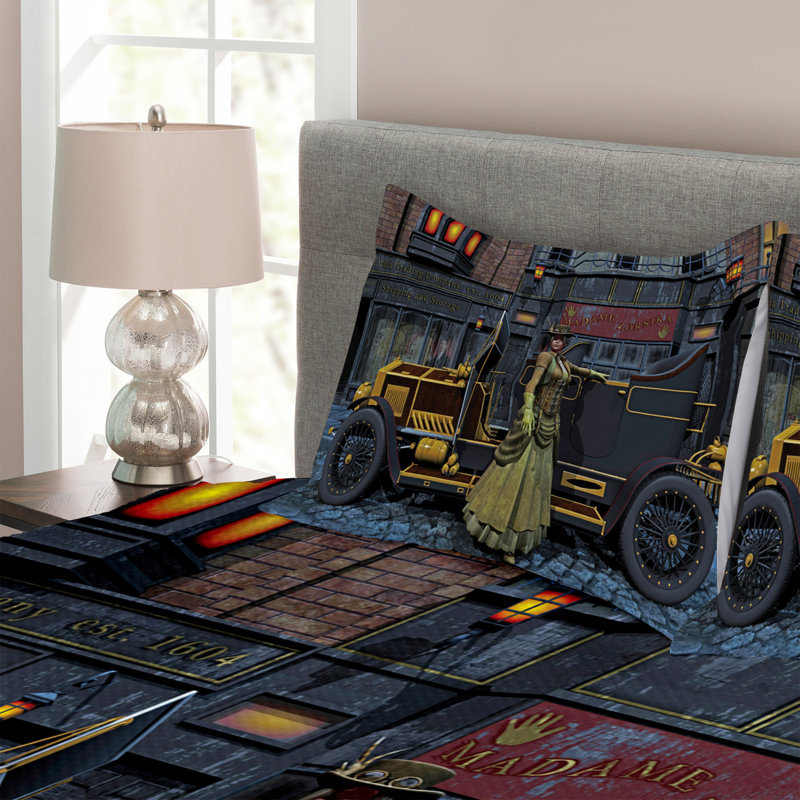 Victorian Bedspread Set with Shams, 225 x 265 cm