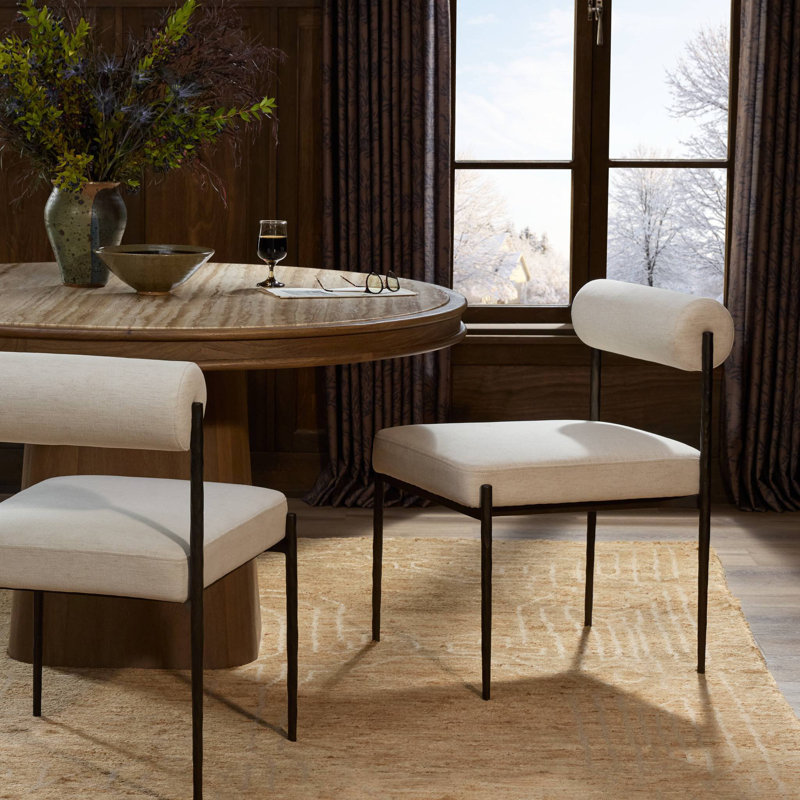 Jazelle Metal Dining Chair-Laughlin Ochre, Crypton Nomad Snow