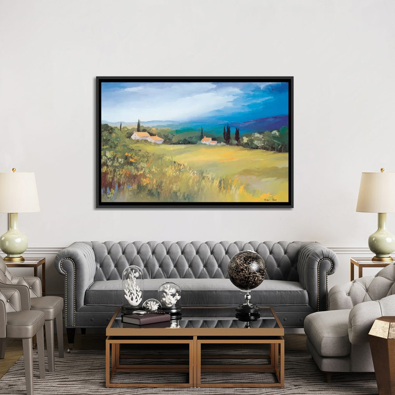 «Somewhere in the South II», reproduction sur toile, H 18 po x l 26 po x P 1,5 po, Toile encadrée noire, Pas de tapis
