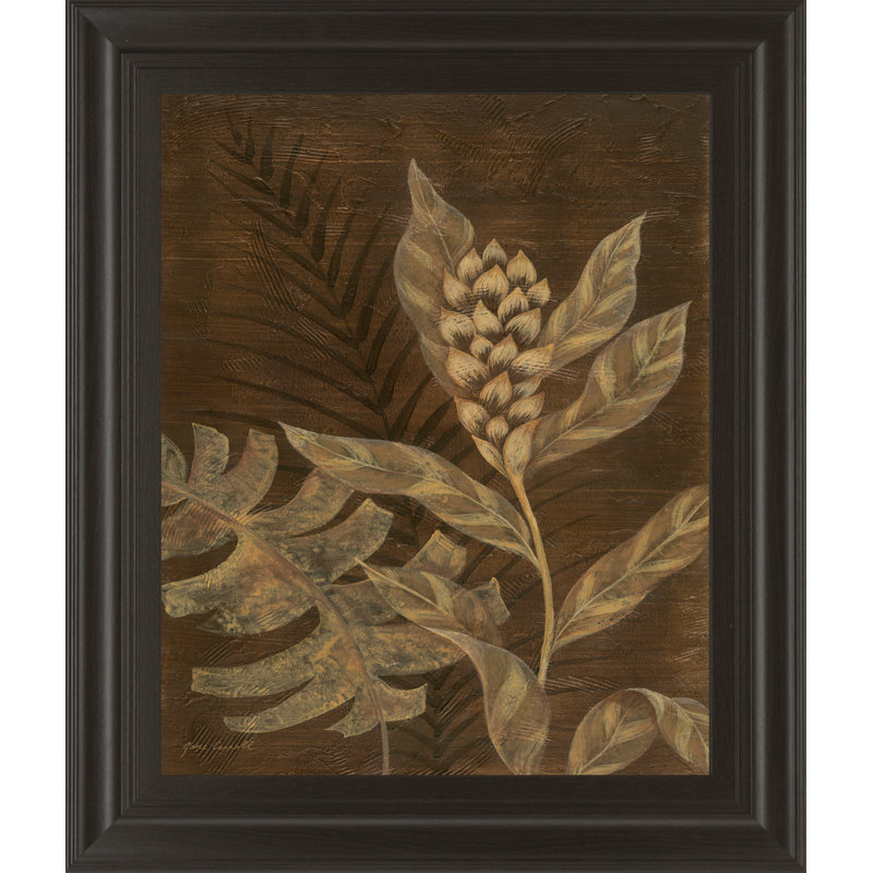 Art mural Tropical Elegance - 22 po x 26 po - Cadre chocolat foncé