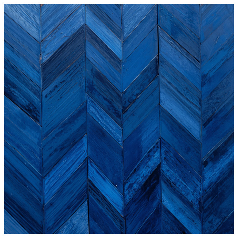 Blue Chevron Pattern Duvet Covers, Queen