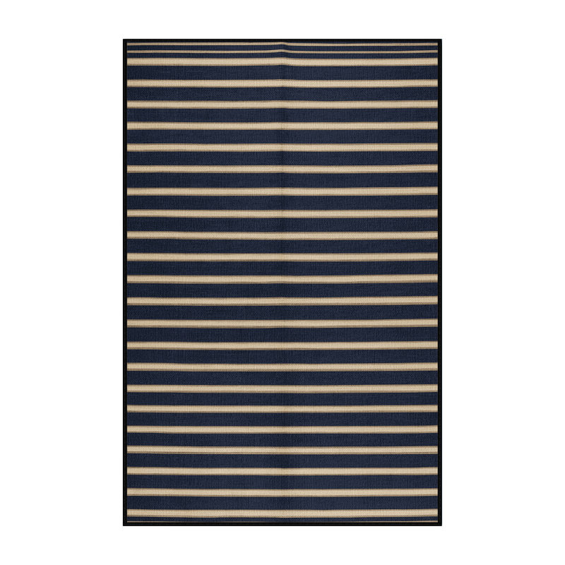  Tapis lavable rayé crème marine, Tapis de couloir 2 pi x 5 pi