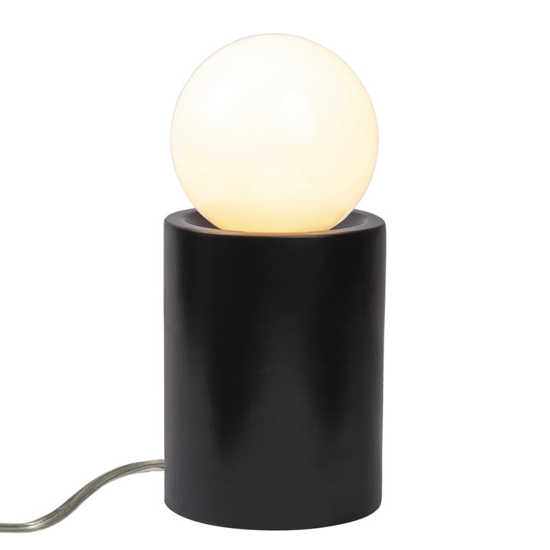Lampe de table Rachid, H 11,5 po x l 5,5 po x P 5,5 po, Carbone noir mat