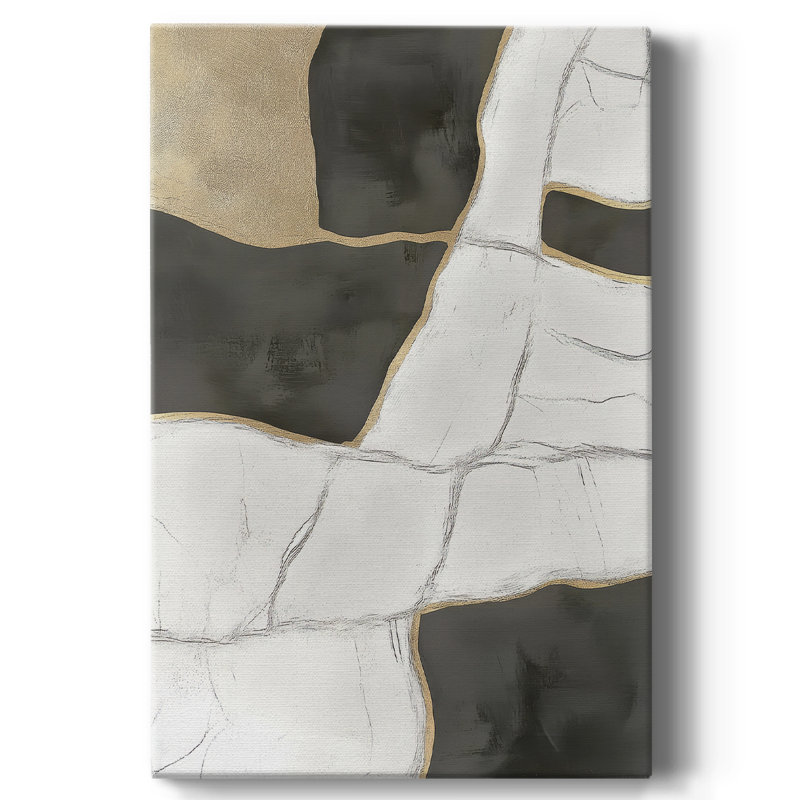 Toile tendue avec châssis abstrait, abstrait x4, prêt à être accroché , H 18 po x l 12 po