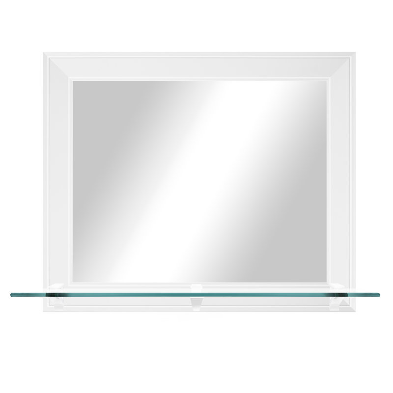 Matsuichi Engineered Wood Flat Wall Mirror, Gallery Black