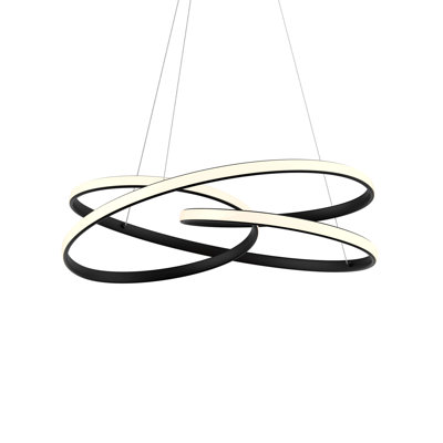 1 - Light Matte Black LED Kitchen Island Pendant