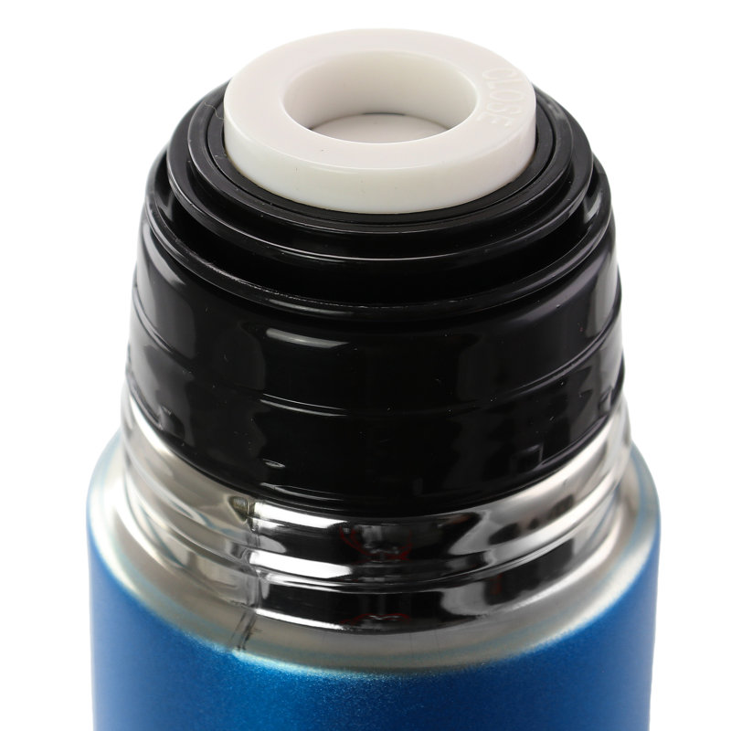 Bouteille de voyage thermique à double paroi en acier inoxydable Mr. Coffee Javelin 15,5 onces, Bleu