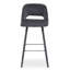 Upholstered Bar Stool with Stainless Steel Frame-413690442-413690443