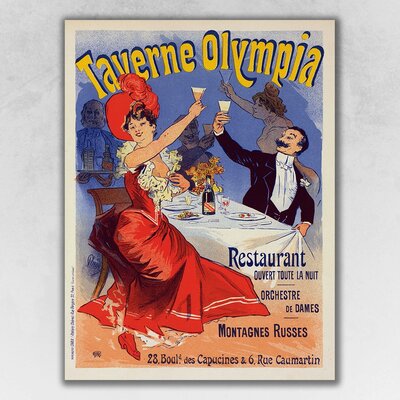 Taverne Olympia French Restaurant Unframed Print Wall Art -  Trinx, 2C0F29004AEB449897951B0CCE455B5A