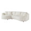 122.04 Inch Oversized Sectional Sofa, Modern Couch With Chaise, Comfy Sofa Couch With Left  Facing Chaise, White Corduroy Sofa-2131301256-2131301257