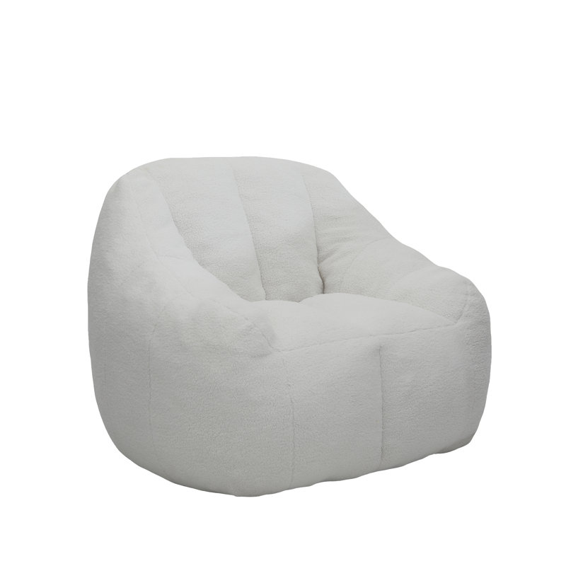 Fabric Bean Bag Chair, White