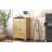 Coffee Bar Cabinet, Buffet Sideboard With Drawer And Adjustable Shelf, Barn Door Storage Cabinet
