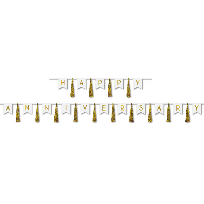 Happy Anniversary Tassel Streamer