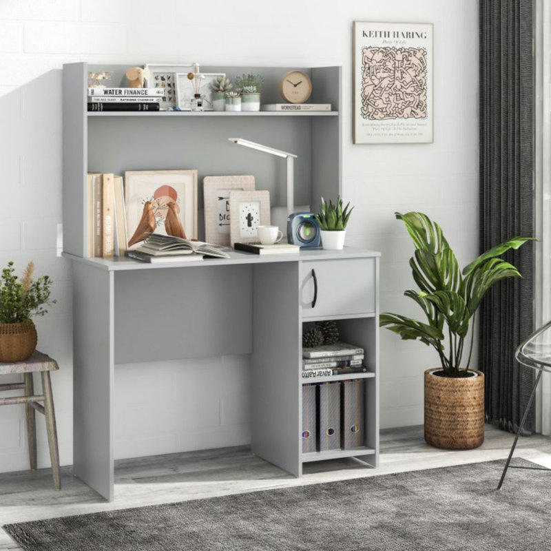 Bureau personnel avec tablette surélevée et 2 tablettes ouvertes