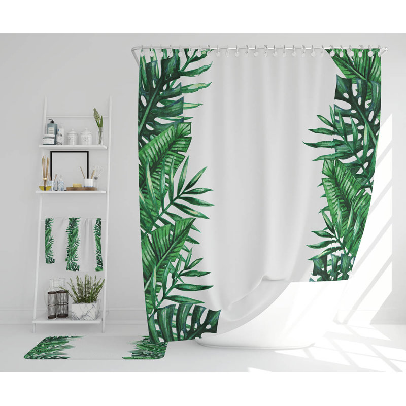 Neavah Polyester Shower Curtain Set
