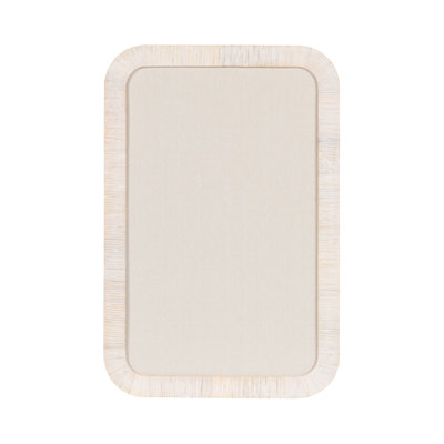 Rounded Rectangle Rattan Framed Pinboard for Use as Motivational Vision Board