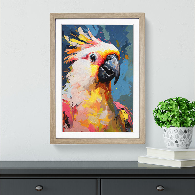 Single Picture Frame Print on Wood, 64cm H x 46cm W, Oak Framed