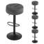Swivel Upholstered Velvet Adjustable Height Bar Stool-2122830904
