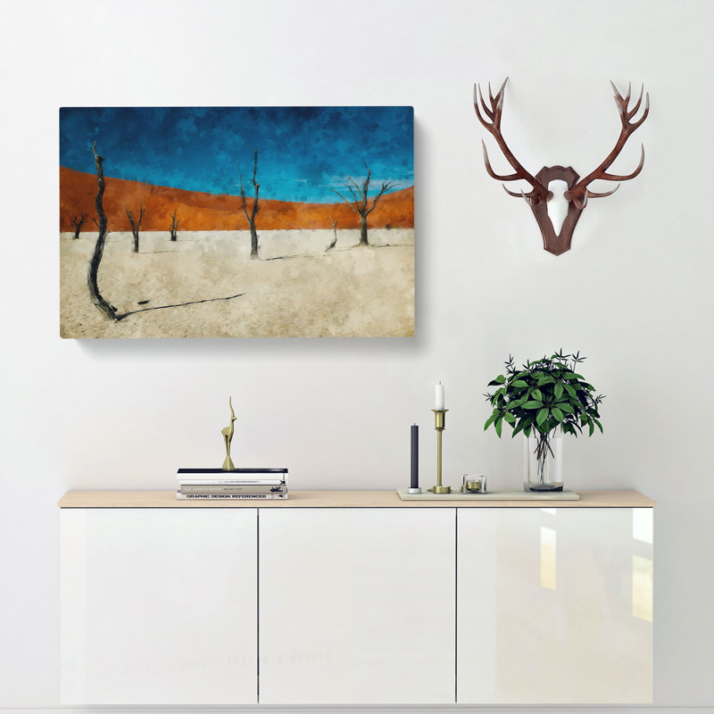 Trees In Namibia - Wrapped Canvas Painting, 35cm H x 50cm W x 3cm D