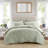 Piece Full Queen Cotton Bedding Sets, Sage Embroidered Quilt Set