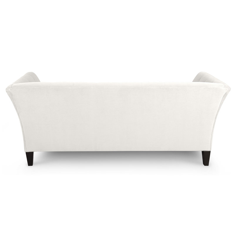 Carruth Upholstered 76'' Sofa, Bella White Performance Velvet