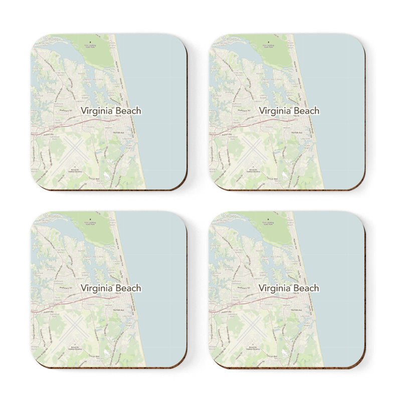 Sous-verre carte des États-Unis, Virginia Beach