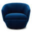 Fauteuil demi-tonneau pivotant en velours Elexi-929657893