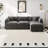 Modern Chenille Loveseat Sofa Couch With Ottoman-506217869-506217867