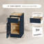 Armoire de base 18 po bleu marine Shaker avec porte à fermeture en douceur, tiroir, unité compacte en bois massif avec tablette réglable pour la cuisine, la salle de bain, la buanderie, le garage (l 18 po x P 24 po x H 34,5 po)