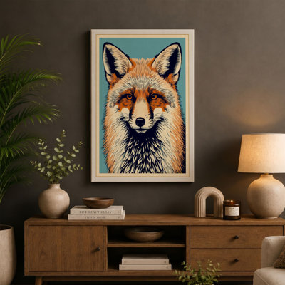 Frontal Fox Boho - Wrapped Canvas