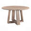 Table de salle à manger, ronde, acacia massif, sièges 4