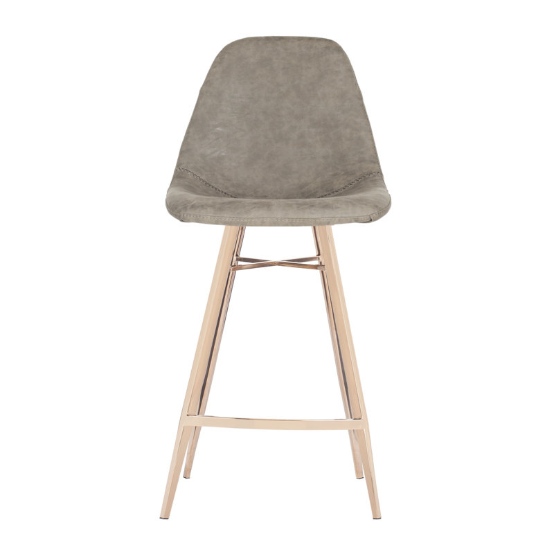 Tabouret de bar et de comptoir Nazzaro, Taupe, Tabouret de comptoir (assise de 25 po de hauteur)