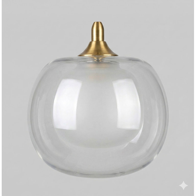 Luminaire sphère suspendu 1 lumières simple Mission, Laiton
