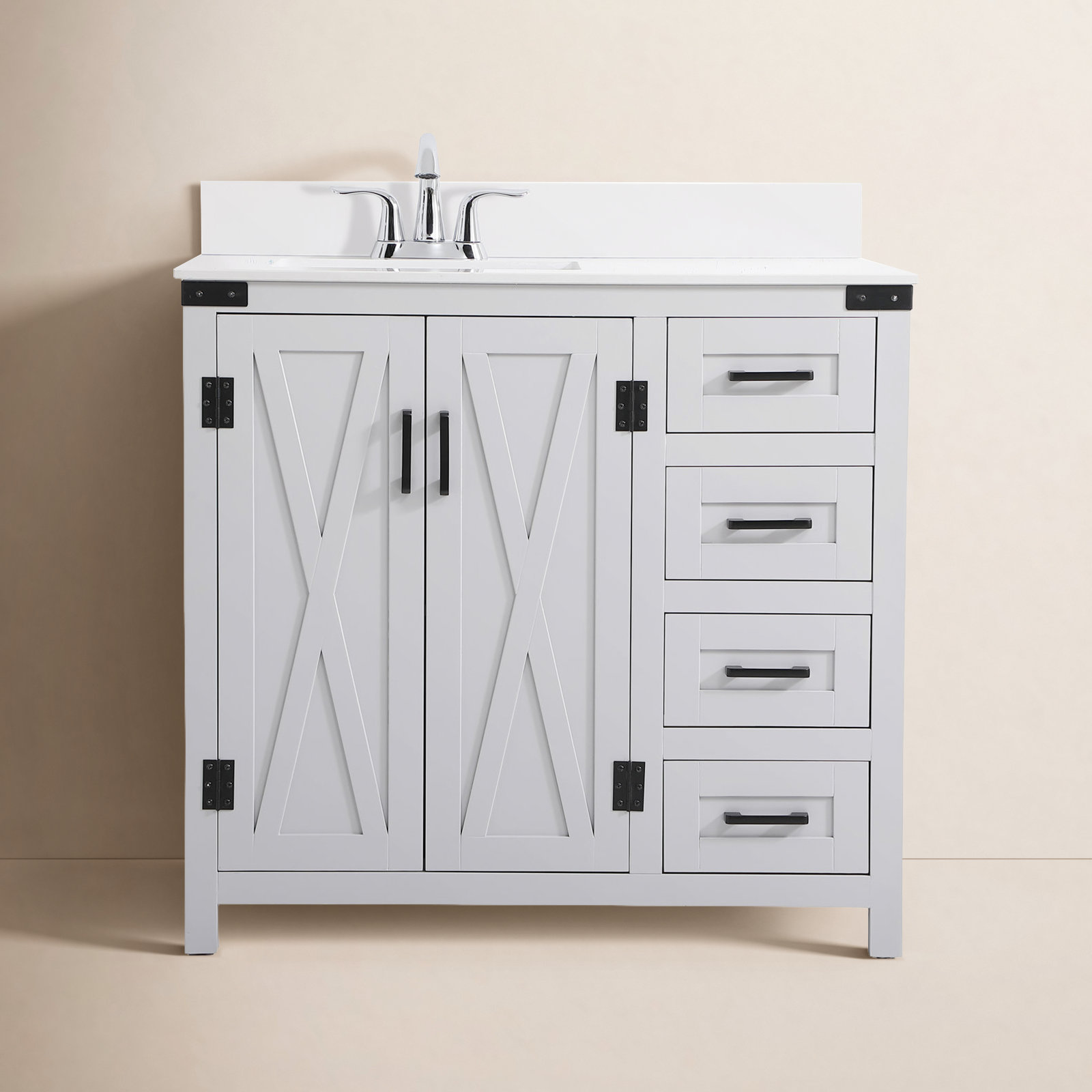 Slayton 36'' Single Bathroom Vanity, Gray