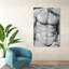 Torse mâle en gris - impression-71079070-71079061