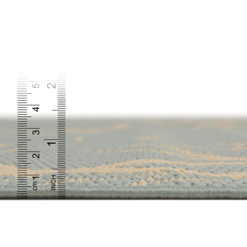 Bossett Abstract Indoor / Outdoor Rug, Rectangle 5'1" x 8'