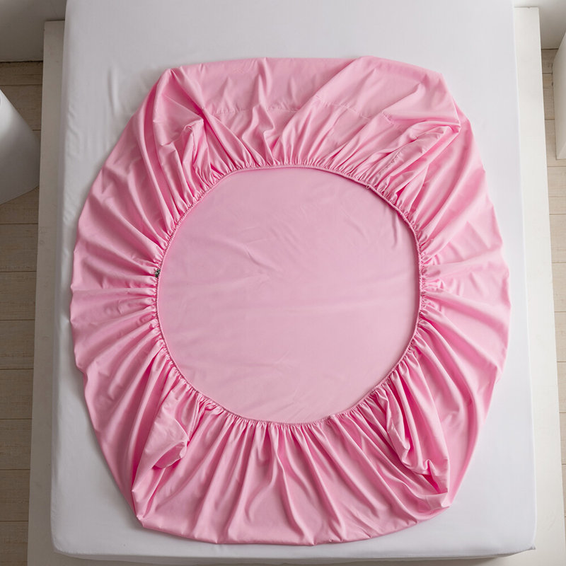 Extra Deep 25cm Bed Sheets Fitted Sheet 100% Poly Cotton, Small Double (4'), Pink