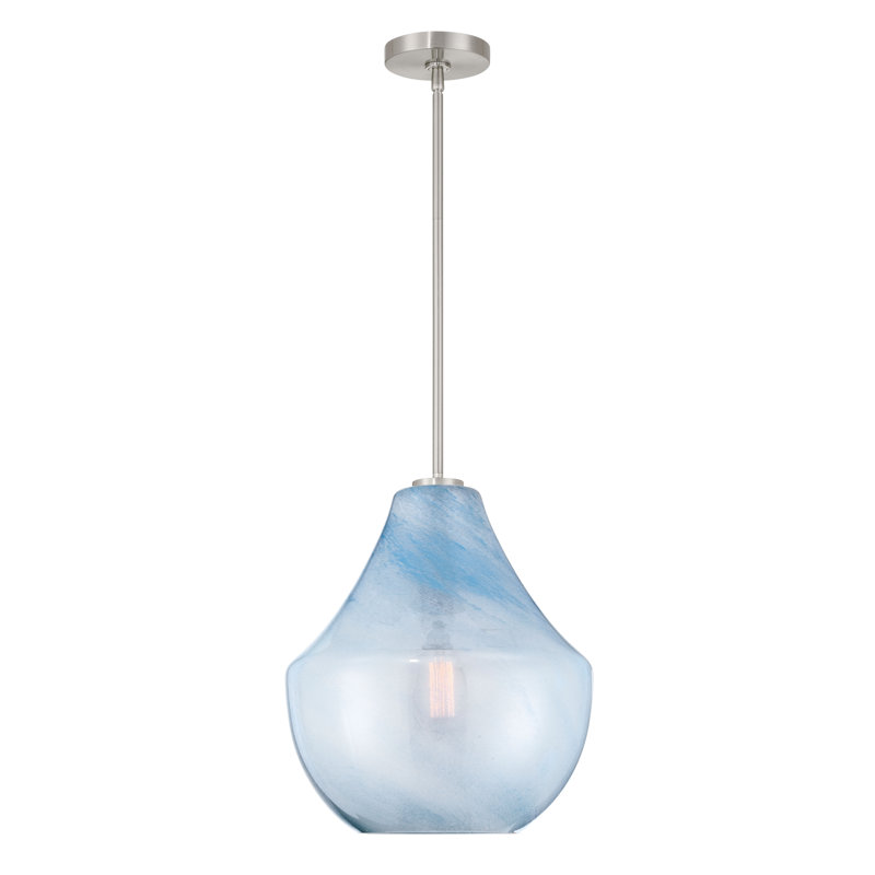 1 luminaire suspendu, Bleu doux
