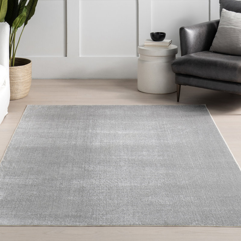 Argelia Solid Machine Washable Area Rug, Rectangle 6'7" x 9'