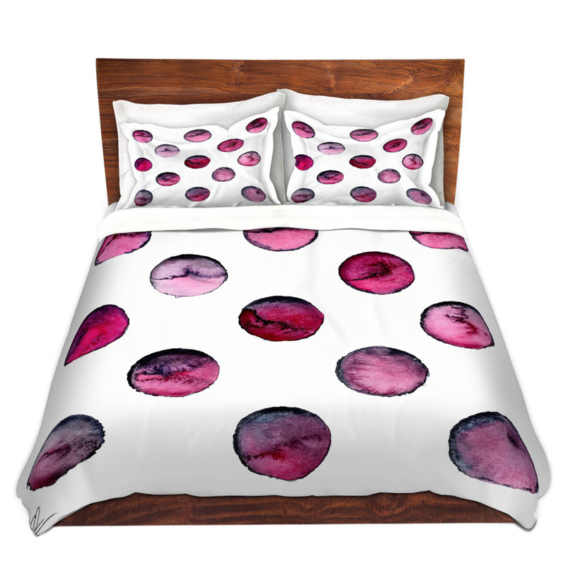 Ensemble de housse de couette DiaNoche par Kathy Stanion - Circle Joy 4, Housse de couette simple + 1 taie décorative stan
