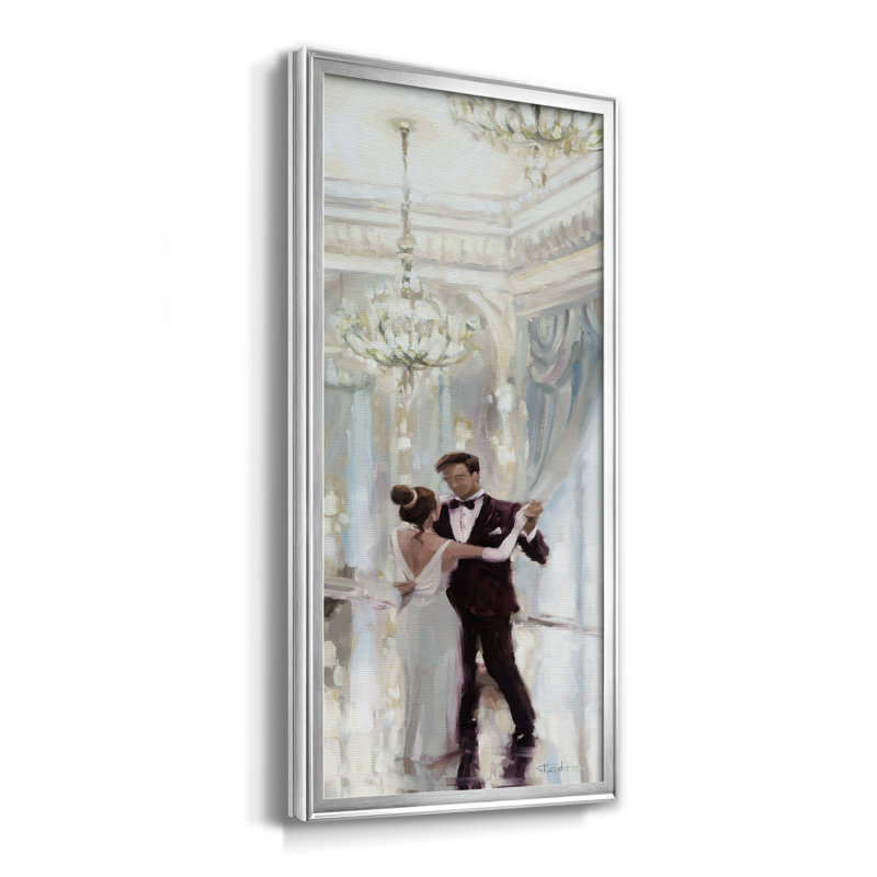 Ballroom Dancing - Peinture sur toile encadrée, H 14,5 po x l 26,5 po x P 1,5 po, Argent